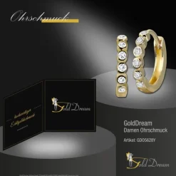 GoldDream Creole mit weißen Zirkonia Ohrring 333er Gelbgold GDO5628Y