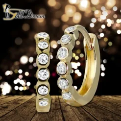 GoldDream Creole mit weißen Zirkonia Ohrring 333er Gelbgold GDO5628Y