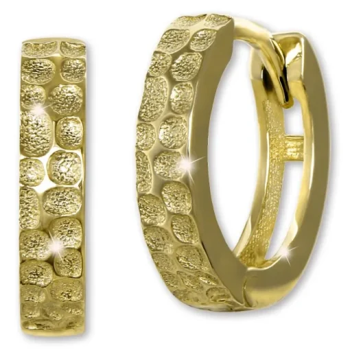 GoldDream Creole Muster 13mm Ohrring 333er Gelbgold Echtschmuck GDO5663Y
