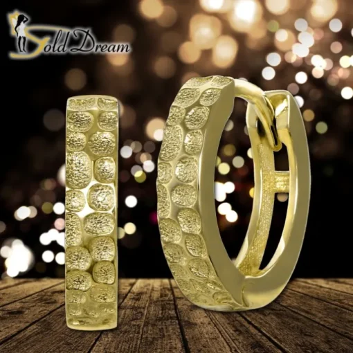 GoldDream Creole Muster 13mm Ohrring 333er Gelbgold Echtschmuck GDO5663Y
