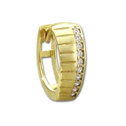 GoldDream Creole Muster Zirkonia weiß Ohrring 333 Gold Echtschmuck GDO523WY