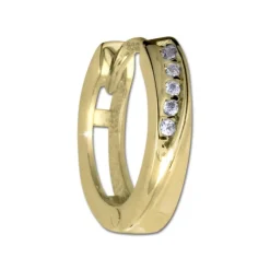 GoldDream Creole Plain Zirkonia Ohrring 333 Gold Echtschmuck GDO5634Y