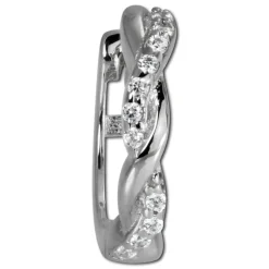 GoldDream Creole Ranke Zirkonia Ohrring 333 Weißgold GDO5041J