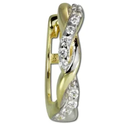 GoldDream Creole Ranke Zirkonia Ohrring 333 Gelbgold Echtschmuck GDO5041Y