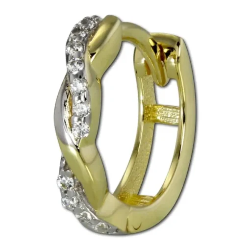 GoldDream Creole Ranke Zirkonia Ohrring 333 Gelbgold Echtschmuck GDO5041Y