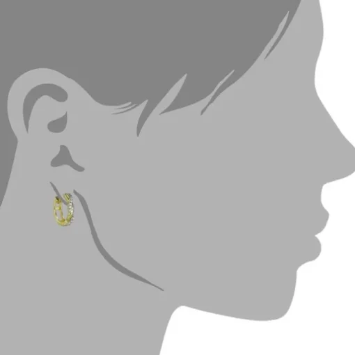 GoldDream Creole Ranke Zirkonia Ohrring 333 Gelbgold Echtschmuck GDO5041Y