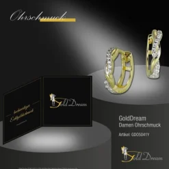 GoldDream Creole Ranke Zirkonia Ohrring 333 Gelbgold Echtschmuck GDO5041Y