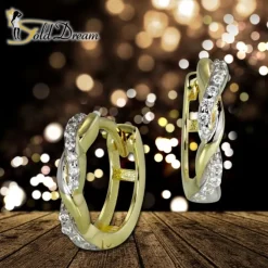 GoldDream Creole Ranke Zirkonia Ohrring 333 Gelbgold Echtschmuck GDO5041Y