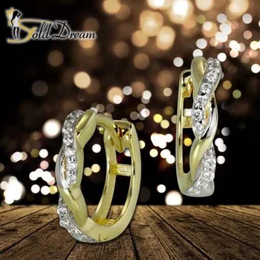 GoldDream Creole Ranke Zirkonia Ohrring 333 Gelbgold Echtschmuck GDO5041Y