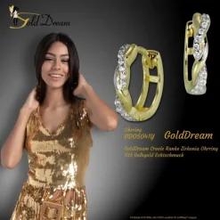 GoldDream Creole Ranke Zirkonia Ohrring 333 Gelbgold Echtschmuck GDO5041Y