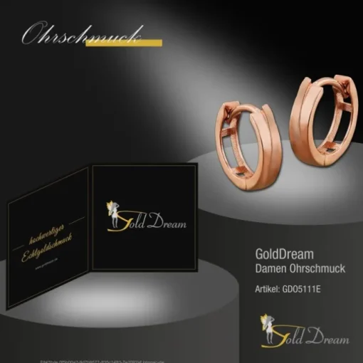 GoldDream Creole Rose 333 Roségold Ohrring Echtschmuck GDO5111E