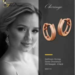 GoldDream Creole Rose 333 Roségold Ohrring Echtschmuck GDO5111E