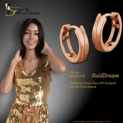 GoldDream Creole Rose 333 Roségold Ohrring Echtschmuck GDO5111E