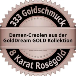 GoldDream Creole Rose 333 Roségold Ohrring Echtschmuck GDO5111E