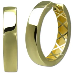 GoldDream Creole Simple 19mm Ohrring 333er Gelbgold Echtschmuck GDO5680Y
