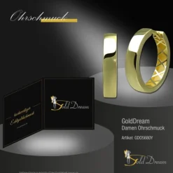 GoldDream Creole Simple 19mm Ohrring 333er Gelbgold Echtschmuck GDO5680Y