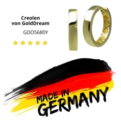 GoldDream Creole Simple 19mm Ohrring 333er Gelbgold Echtschmuck GDO5680Y