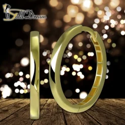 GoldDream Creole Simple 21mm Ohrring 333er Gelbgold Echtschmuck GDO5678Y