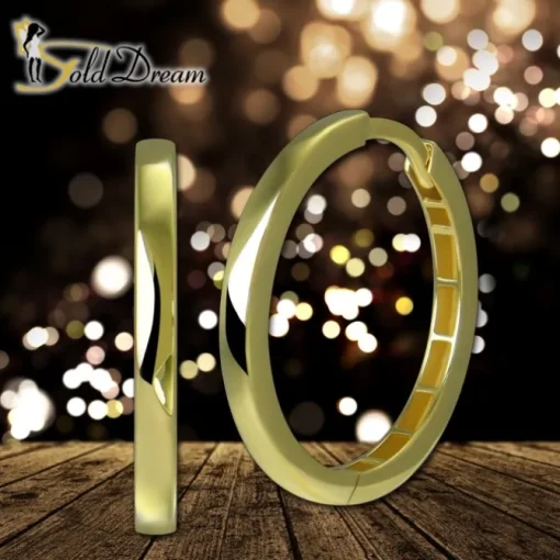 GoldDream Creole Simple 21mm Ohrring 333er Gelbgold Echtschmuck GDO5678Y