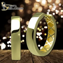 GoldDream Creole Simple 19mm Ohrring 333er Gelbgold Echtschmuck GDO5680Y