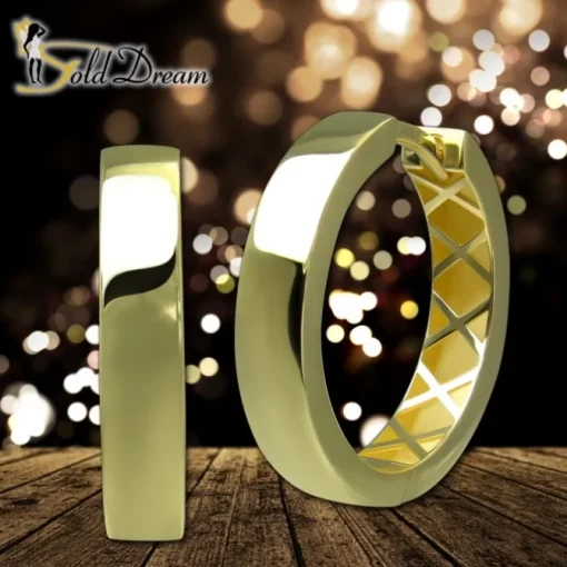 GoldDream Creole Simple 19mm Ohrring 333er Gelbgold Echtschmuck GDO5680Y