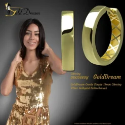 GoldDream Creole Simple 19mm Ohrring 333er Gelbgold Echtschmuck GDO5680Y