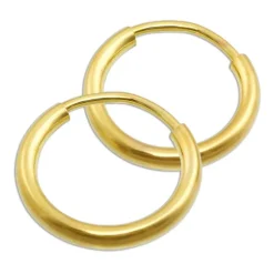 GoldDream Creole Simply 15mm Ohrring 333 Gelbgold Echtschmuck GDO00015Y