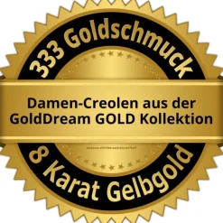 GoldDream Creole Simply 30mm Ohrring 333 Gelbgold Echtschmuck GDO0003Y