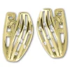 GoldDream Creole Stripes oval Zirkonia Ohrring 333 Gold Echtschmuck GDO5625Y