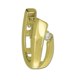 GoldDream Creole Swing oval Zirkonia Ohrring 333 Gold Echtschmuck GDO5620Y