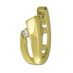GoldDream Creole Swing oval Zirkonia Ohrring 333 Gold Echtschmuck GDO5620Y
