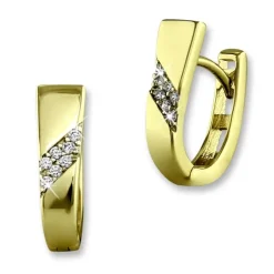 GoldDream Creole Trapez Zirkonia Ohrring 333 Gelbgold Echtschmuck GDO534WY