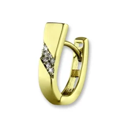 GoldDream Creole Trapez Zirkonia Ohrring 333 Gelbgold Echtschmuck GDO534WY