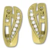 GoldDream Creole Turned oval Zirkonia Ohrring 333 Gold Echtschmuck GDO5623Y