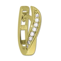 GoldDream Creole Turned oval Zirkonia Ohrring 333 Gold Echtschmuck GDO5623Y