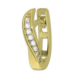 GoldDream Creole Turned oval Zirkonia Ohrring 333 Gold Echtschmuck GDO5623Y