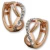 GoldDream Creole Unendlich Zirkonia Ohrring 333 Roségold Echtschmuck GDO5131E