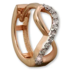GoldDream Creole Unendlich Zirkonia Ohrring 333 Roségold Echtschmuck GDO5131E