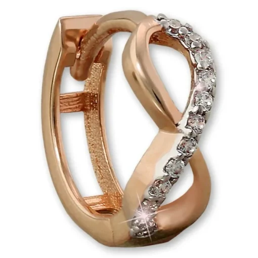 GoldDream Creole Unendlich Zirkonia Ohrring 333 Roségold Echtschmuck GDO5131E