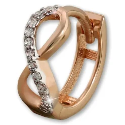 GoldDream Creole Unendlich Zirkonia Ohrring 333 Roségold Echtschmuck GDO5131E