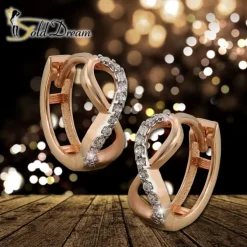 GoldDream Creole Unendlich Zirkonia Ohrring 333 Roségold Echtschmuck GDO5131E