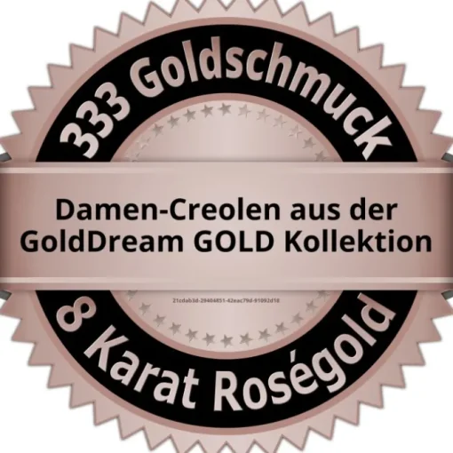 GoldDream Creole Unendlich Zirkonia Ohrring 333 Roségold Echtschmuck GDO5131E