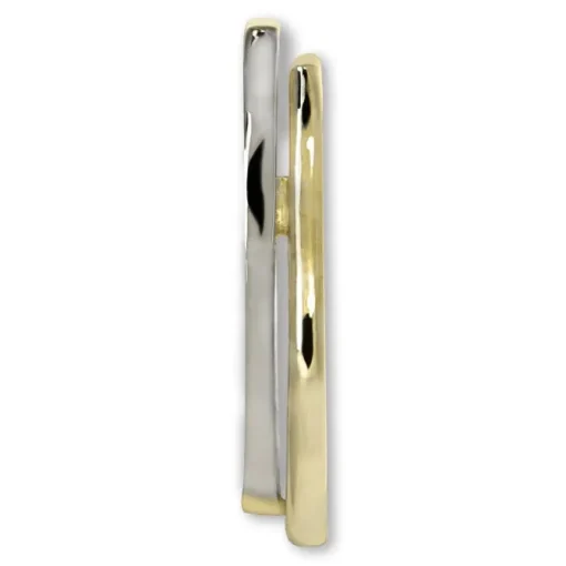 GoldDream Creole Wellen zweifarbig Ohrring 333 Gold Echtschmuck GDO5662T