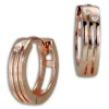 GoldDream Creole Zirkonia weiß Ohrring 333er Rosegold Echtschmuck GDO5011E