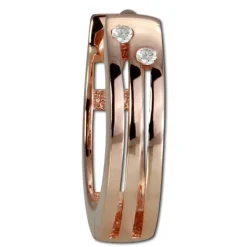 GoldDream Creole Zirkonia weiß Ohrring 333er Rosegold Echtschmuck GDO5011E