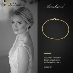 GoldDream Damen Armband 18,5cm Gelbgold 8 Karat GDAB00618Y