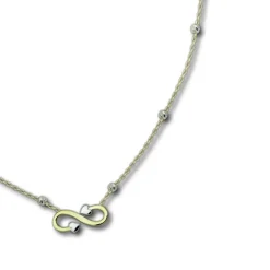 GoldDream Damen Colliers Halskette Unendlich 44-46cm Gelbgold 8 Karat GDK50145T