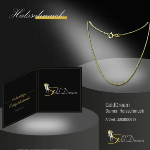 GoldDream Damen Colliers Halskette 38cm Gelbgold 8 Karat GDKB00038Y
