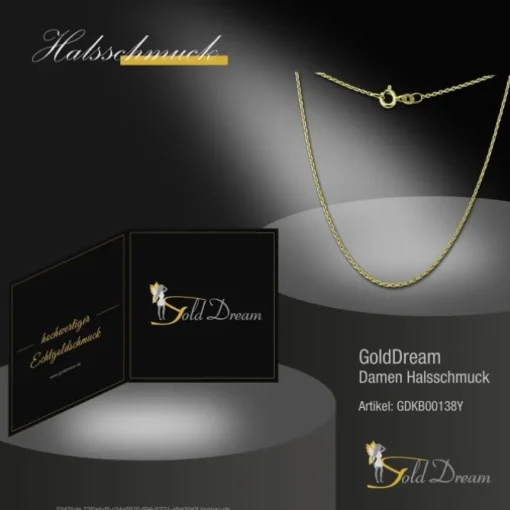 GoldDream Damen Colliers Halskette 38cm Gelbgold 8 Karat GDKB00138Y