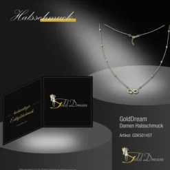 GoldDream Damen Colliers Halskette Unendlich 44-46cm Gelbgold 8 Karat GDK50145T